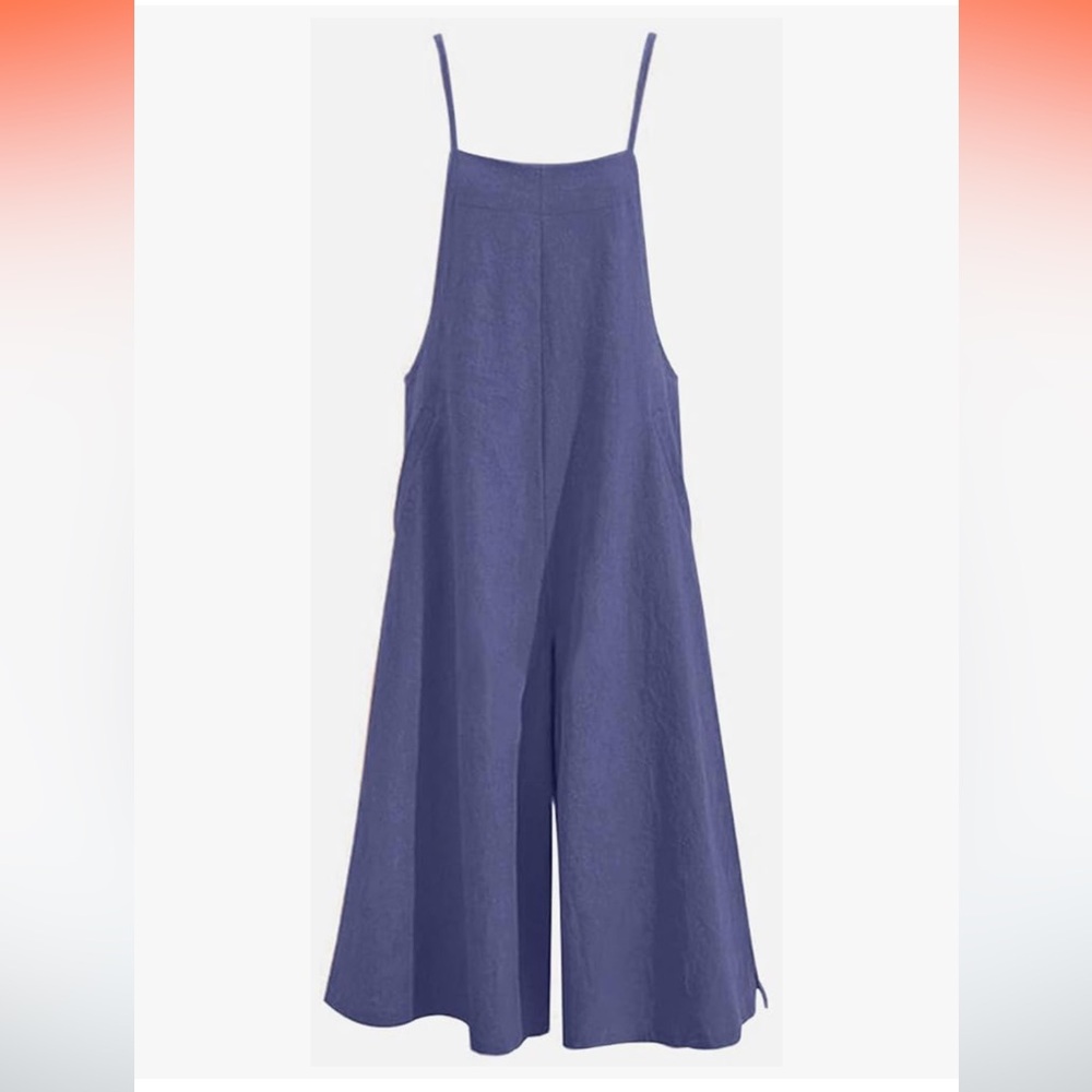 Loose Bib Pant Wide Leg Jumpsuit